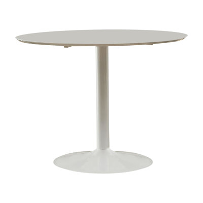 Table de salle à manger blanche avec base en métal, idéale pour tous les types de barres de cuisine et de maison de 40 pouces de large