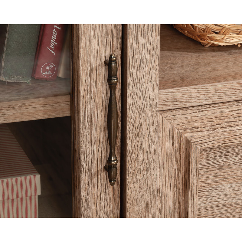 Brushed Oak 54" Wood Credenza with Drawer and Filing Cabinet