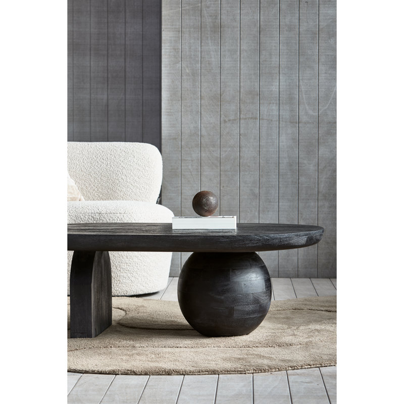 Steppe Solid Wood Pedestal Coffee Table