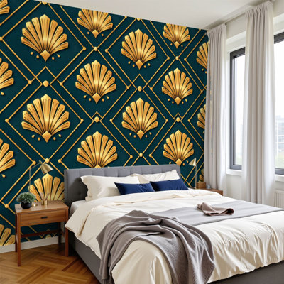 Papier peint adhésif mural déco Peel and Stick Art Deco