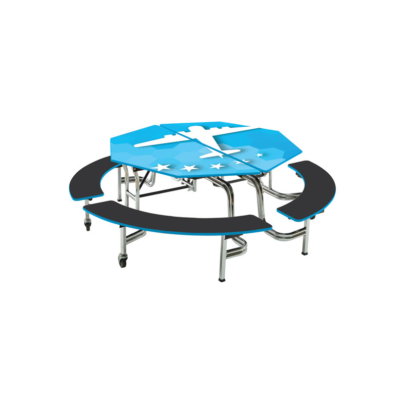 Mobile Bench Table - Octagon