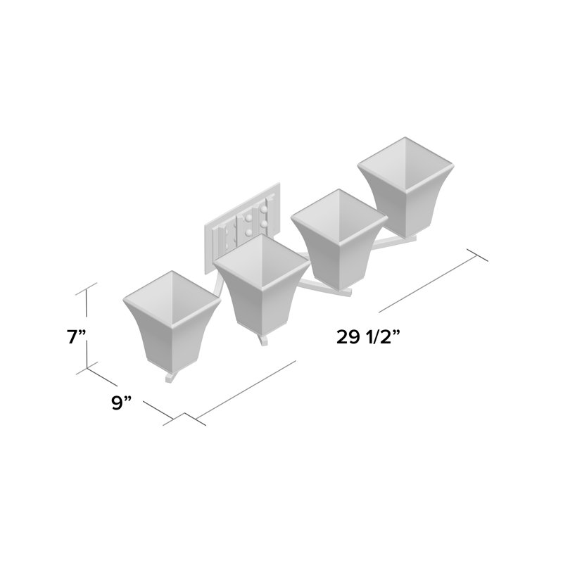 Weedman 4 - Light Dimmable Bath Bar, Oil Rubbed Bronze