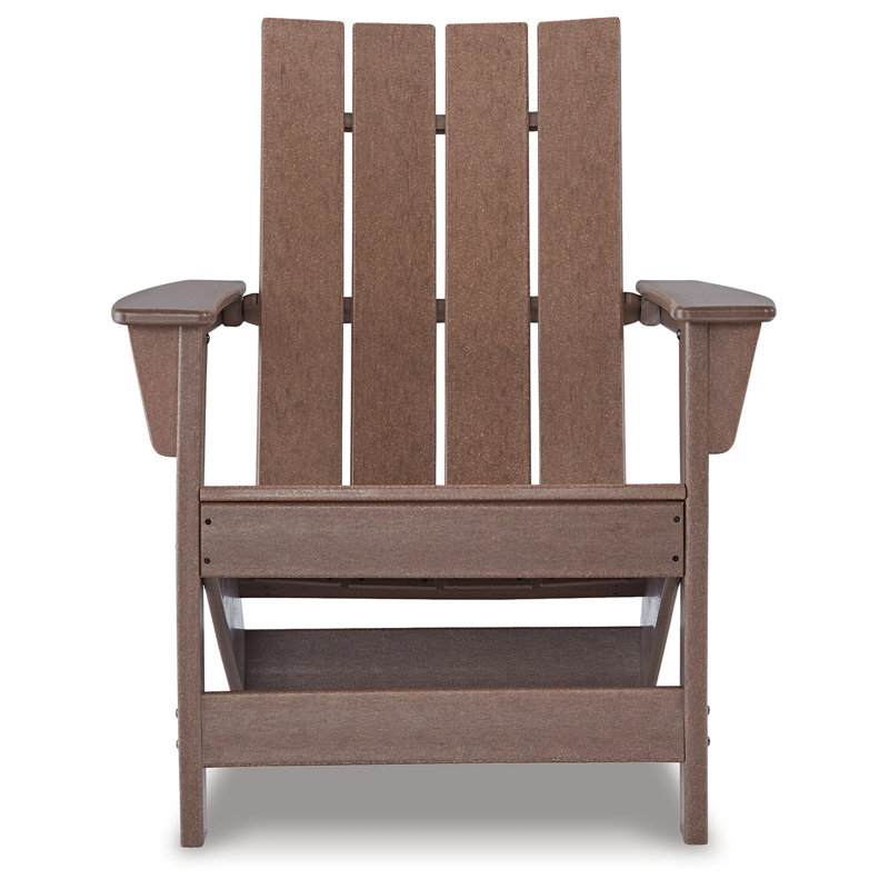 Emmeline Outdoor Adirondack Chair, Brown