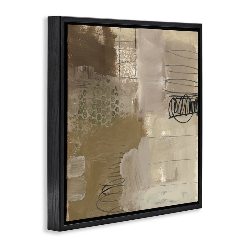 Cadre flottant Indulged Homage Composition, design par Brent Baker, H 25 po x l 25 po, Cadre flottant noir de jais