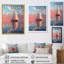 Voilier, tranquillité, pastel, coucher de soleil, réflexion sur toile-1995643910-1995643933