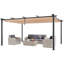 Pergola d'extérieur rétractable avec auvent en aluminium-106897480-106897478