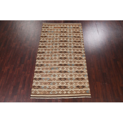 Natural Dye Kilim Wool Area Rug 6x10