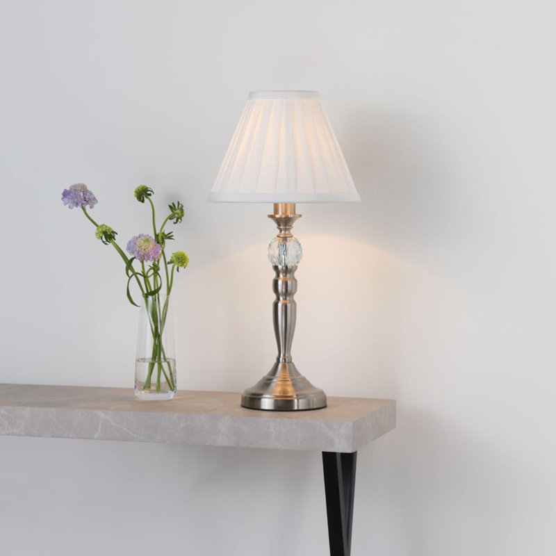 Metal Table Lamp, Silver
