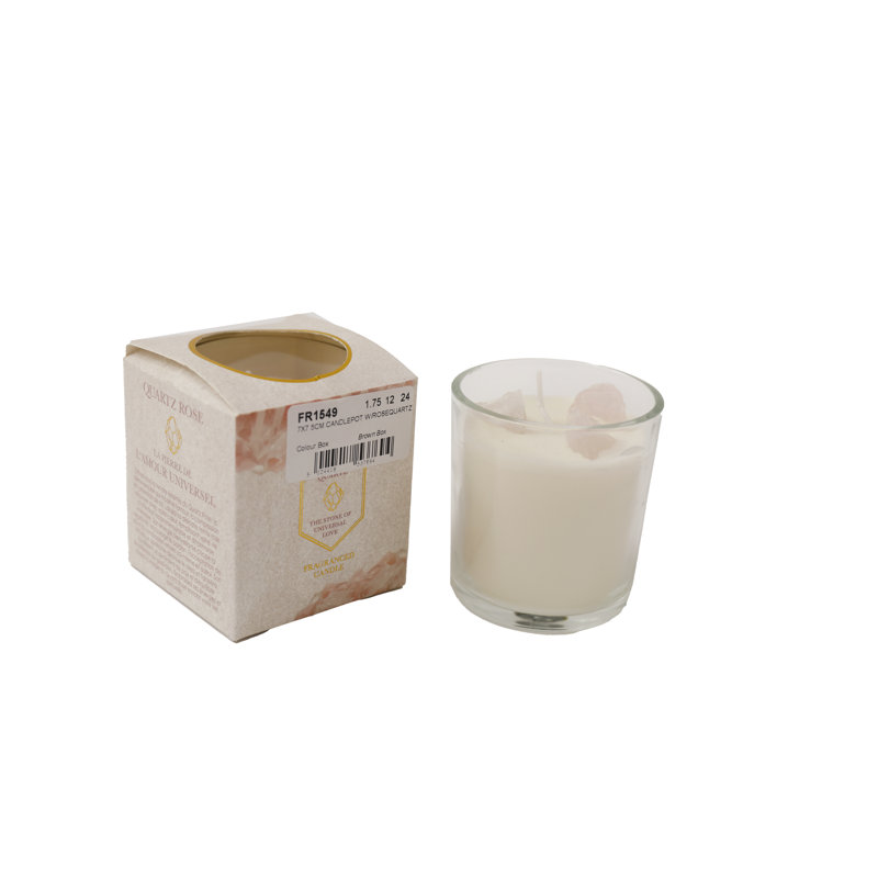 Geko Unscented Jar Candle with Glass Holder
