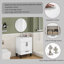 Meuble-lavabo avec lavabo, armoire de salle de bain avec 2 portes et 1 grand tiroir