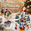Boule à neige de Noël de 10,2 pouces de luxe carrousel - 8 chansons, minuterie 6H, paillettes lumineuses | Cadeau de vacances et d'anniversaire