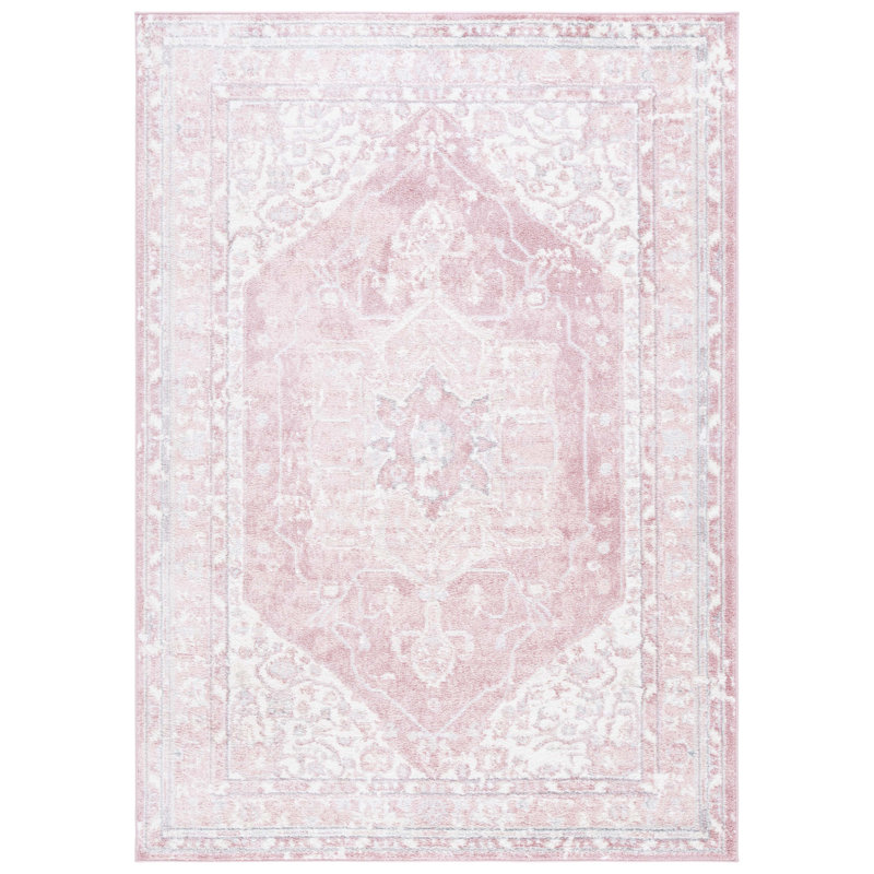 Tapis ivoire / gris Lowrey, Rectangle 5 pi 5 po x 7 pi 6 po