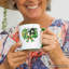 Tasse Coquette Gigi Bow St Patrick's Day, cadeau trèfle trèfle vert avec nom personnalisé