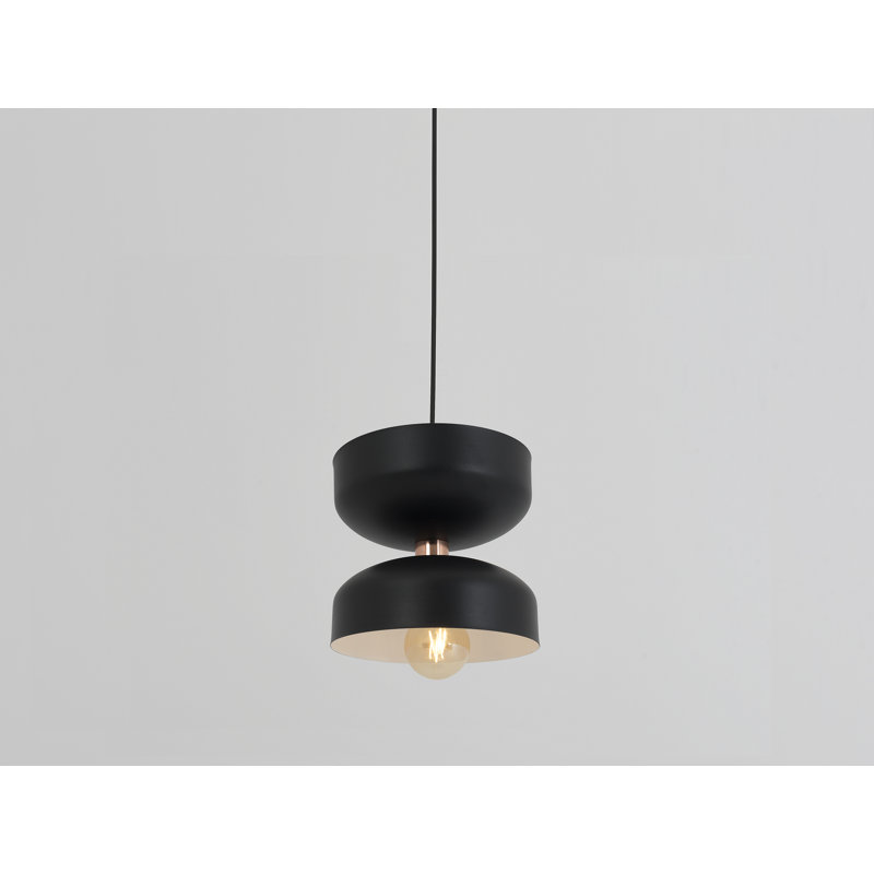 Fredson 1 - Light Bowl Pendant, 224cm H x 22.5cm W x 22.5cm D, Black