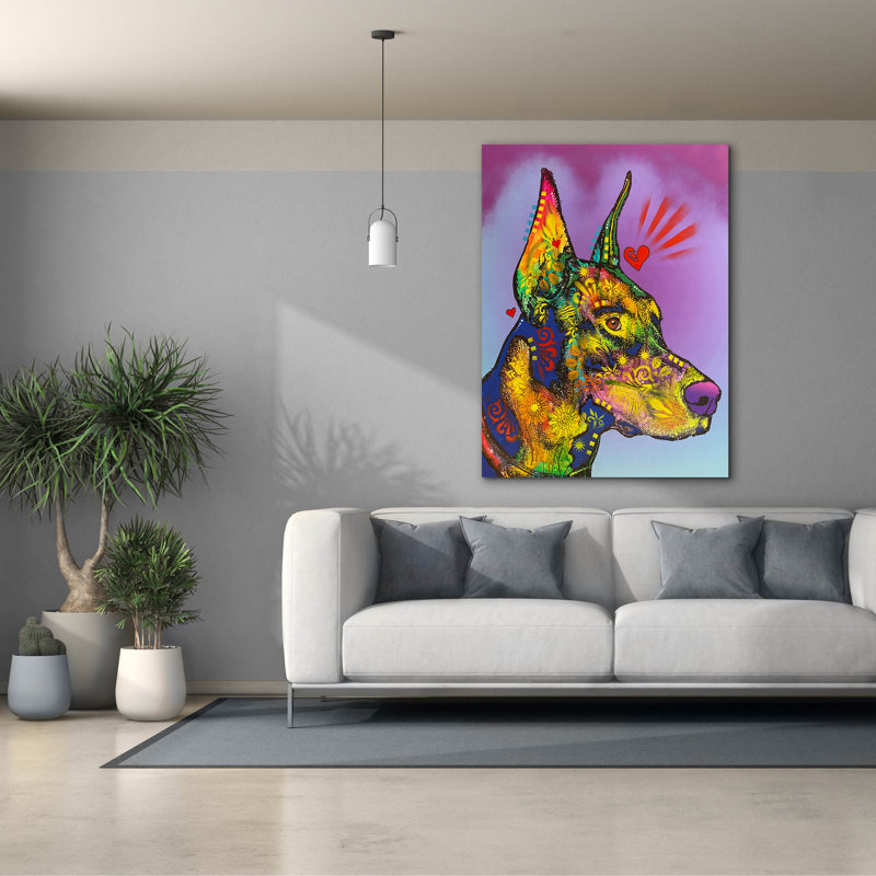 «At A Glance» par Dean Russo, art mural sur toile, H 54 po x l 40 po x P 1,5 po