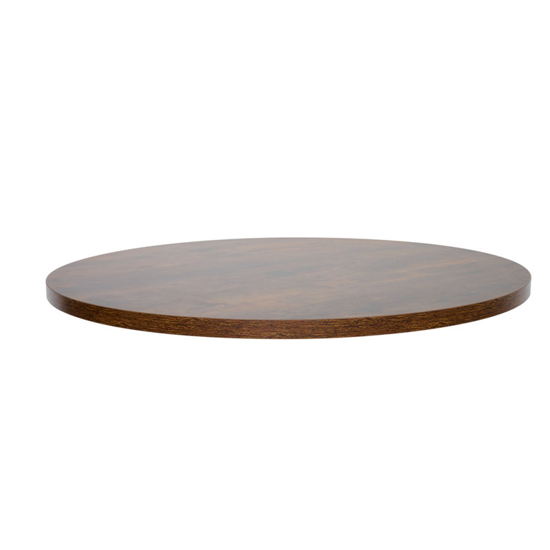 Vintage Walnut Round Melamine Table Top, 48'' Diameter