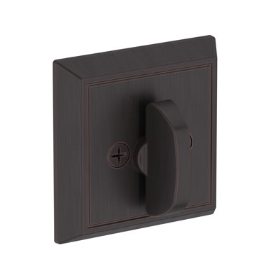 Chamfered Square Deadbolt Single Cylinder Deadbolt in Venetian Bronze