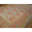 Beautifully Decorative Light Ivory Background Antique Turkish Oushak Rug