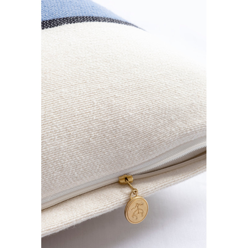 Housse de coussin rectangulaire en coton Redvers, Bleu