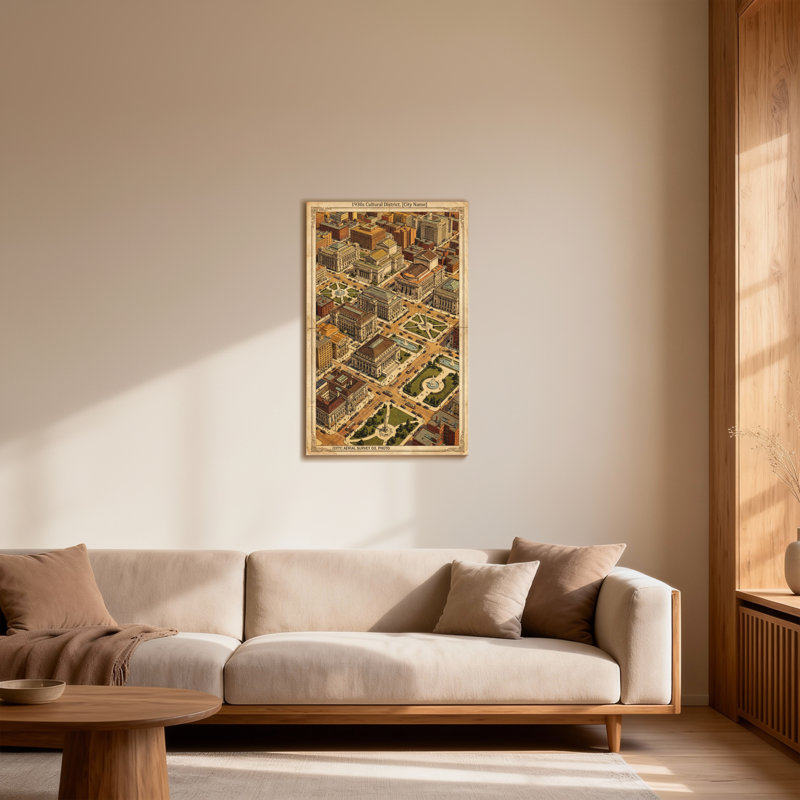 «Scenic & Cityscapes», impression de carte du quartier, H 48 po x l 32 po