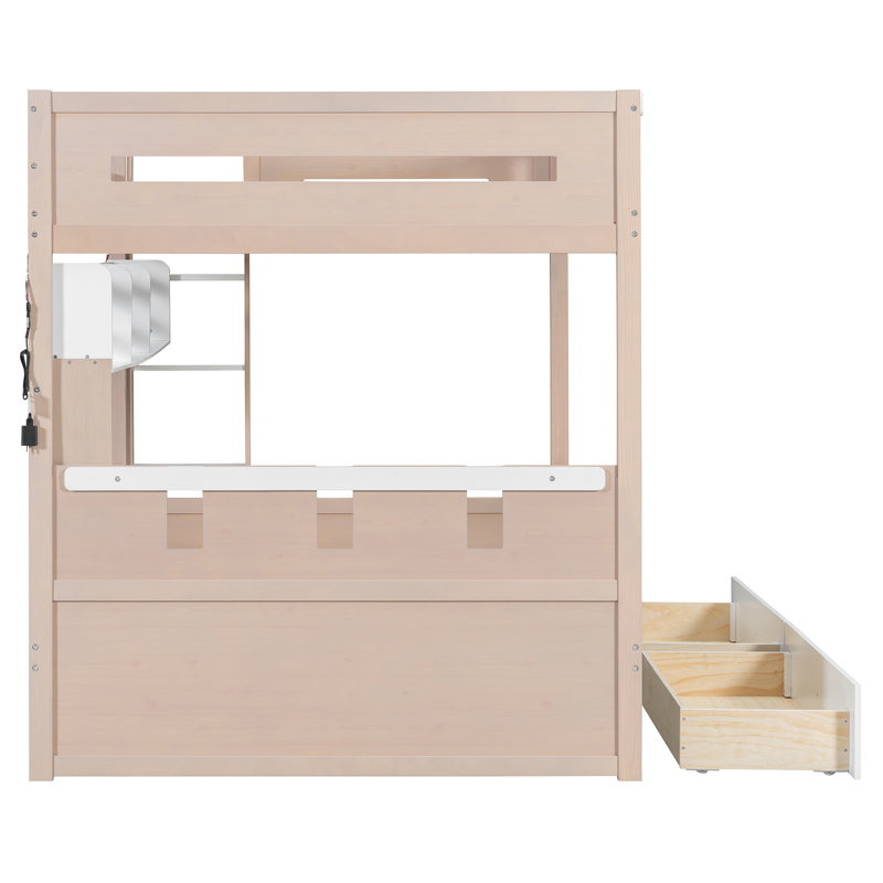 Lits en bois avec rangement, lit superposé moderne de style château pour maison familiale