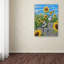 «Chickadees and Sunflowers», impression sur toile tendue-21857849
