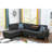 Dark Gray 2Pc L - Shaped 3 Piece Sectional Cup Holder Console For Game Nights, Comes With Two Toss Pillows And Matching Interior Storage, Solid + Engineered Wood Frame, Faux Leather Upholstery, Foam-548161817