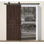 Porte de grange lambrissée peinte en bois sans trousse de quincaillerie d'installation-86217095-86217099