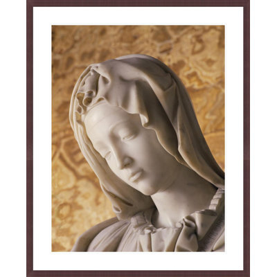 Pieta (marble) (detail) by Michelangelo Buonarroti -Framed Giclee Print