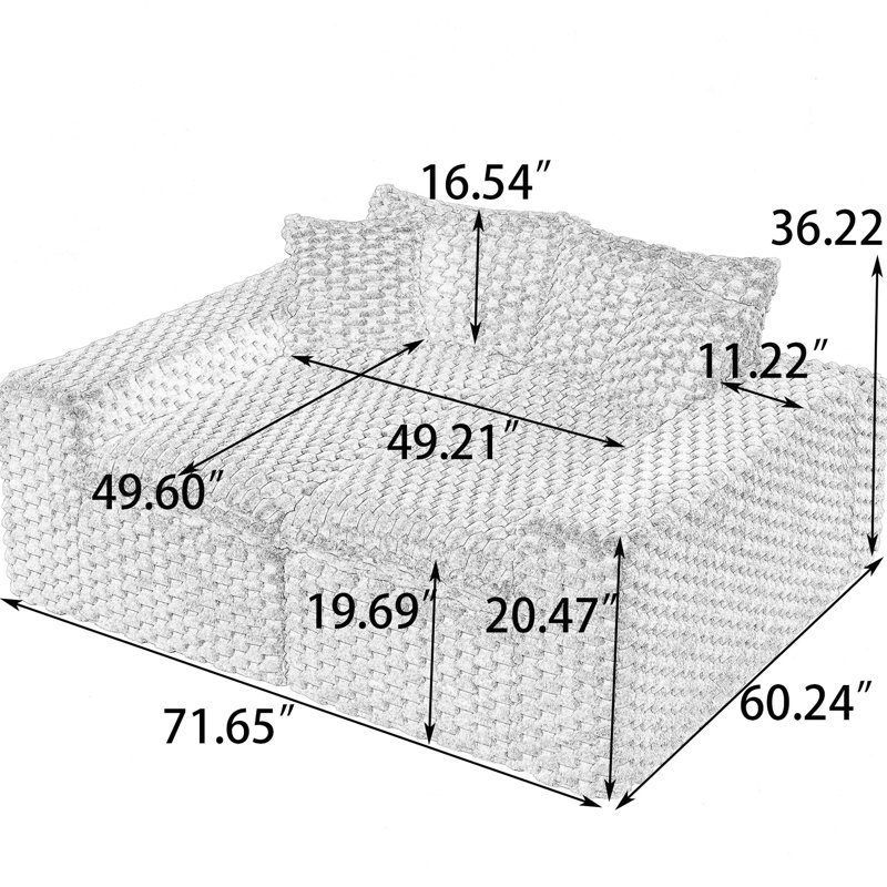 Velours blanc tortue multifonctionnel, tissu doux, confortable pour 4 personnes, convient aux petits espaces