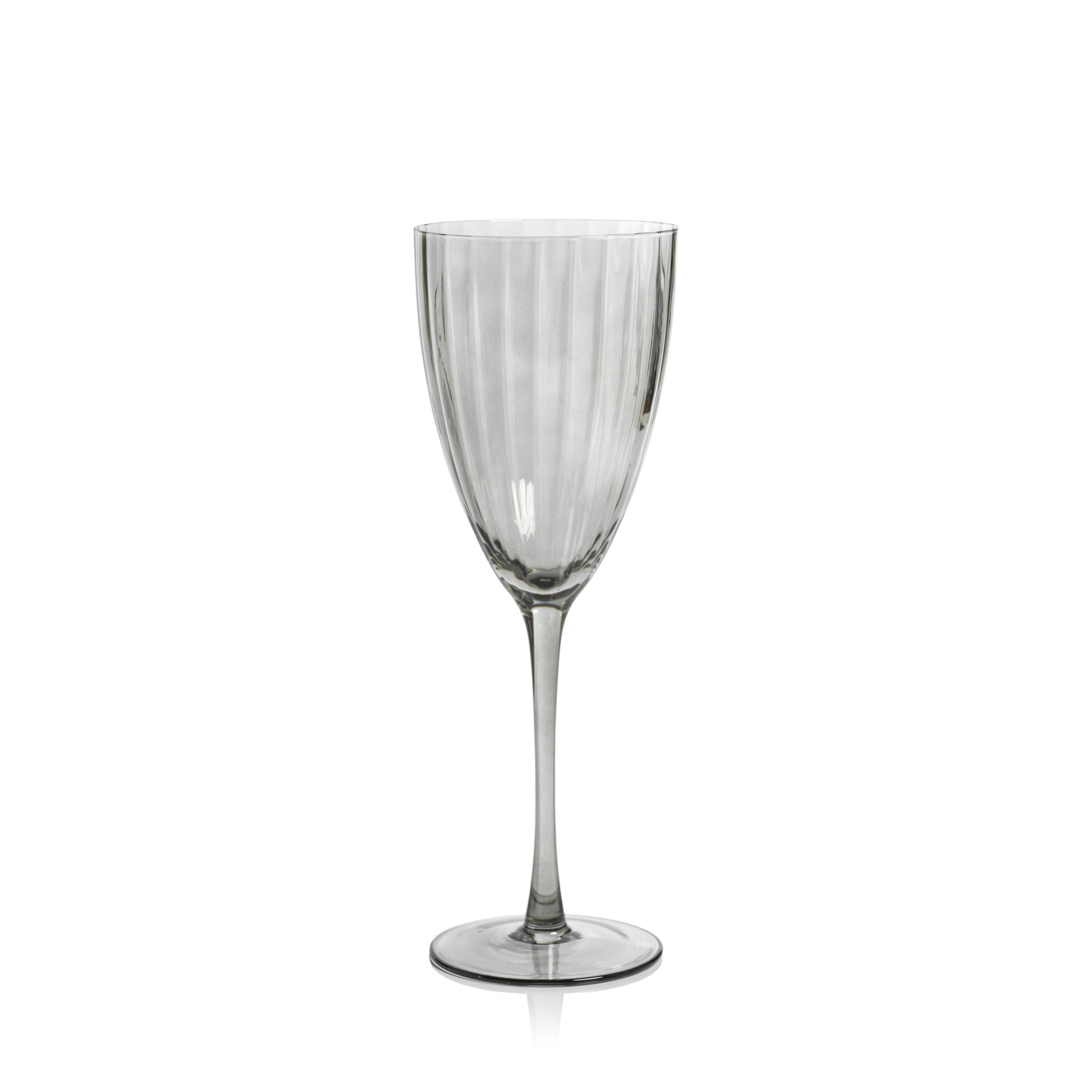 Boulder Optic White Wine Glasses, Smoke
