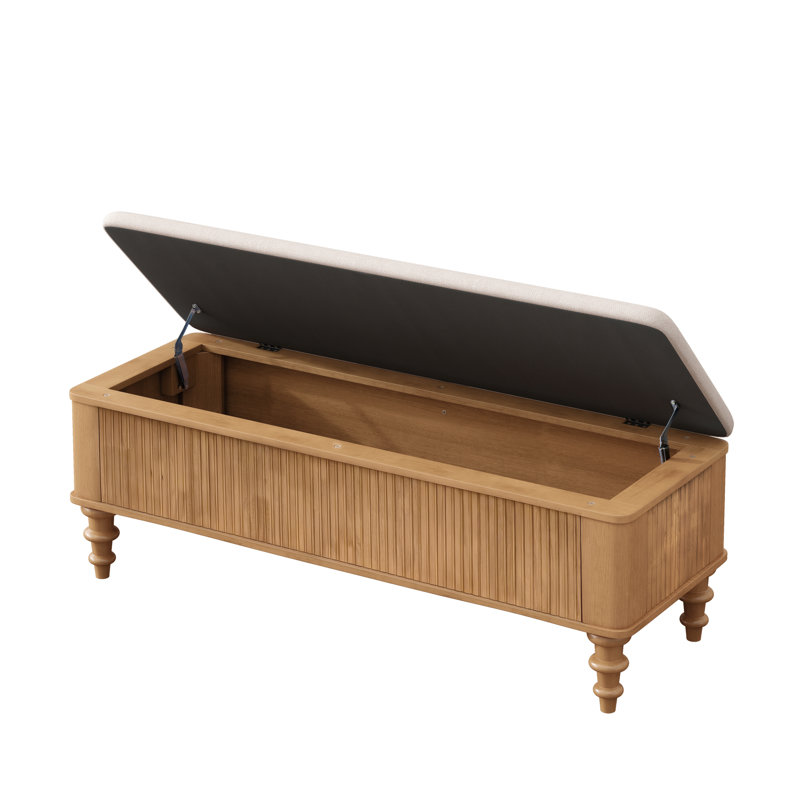 Banc de rangement avec repose-pieds 50,8 po