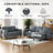 3+2 Linen Sectional Sofa Set with Storage Ottoman & Pockets-867118850