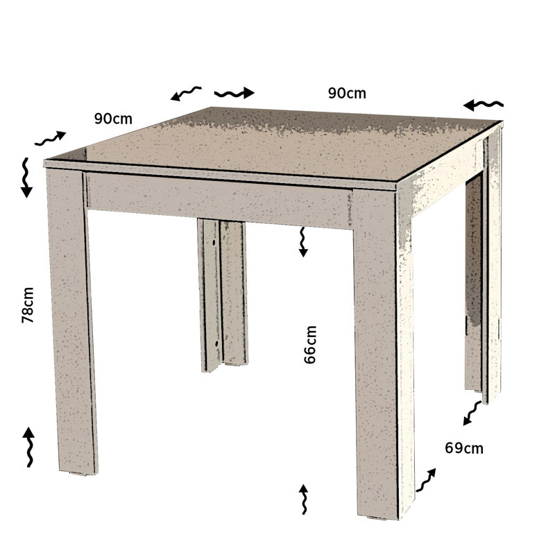 Haerr Dining Table, White