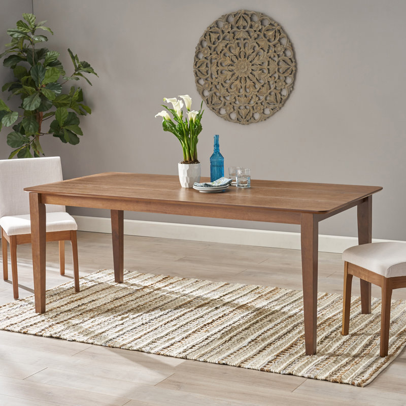  Dining Table with Square Leg, Elegant Dining Table for Dining Room and Kitchen, Walnut