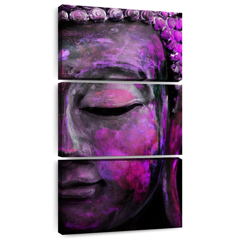 Visage de Bouddha, H 52 po x l 24 po
