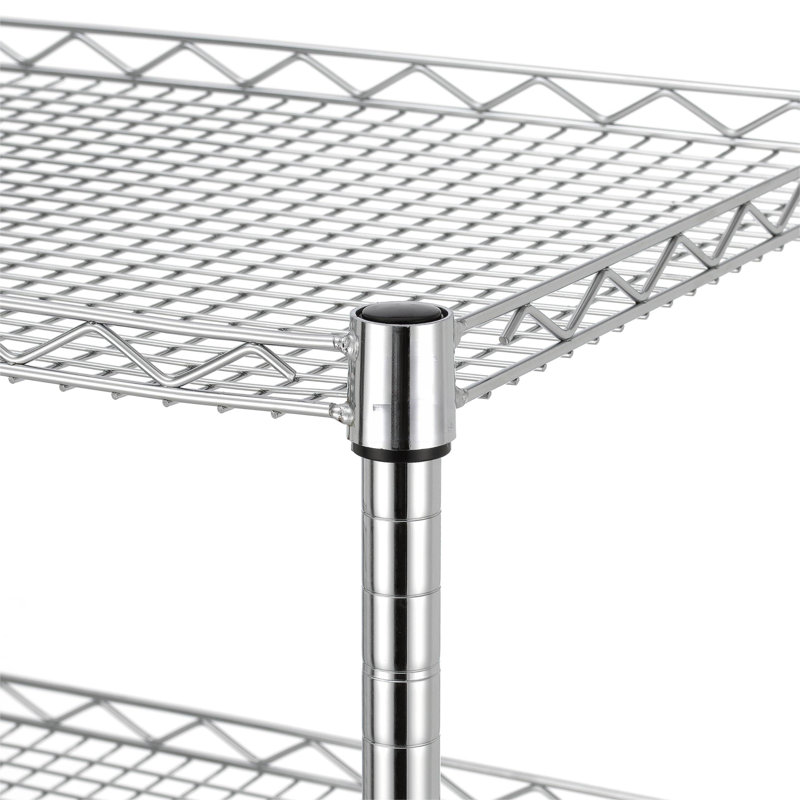 Remza 35.4'' H x 36'' W Utility Cart with Wheels, Silver