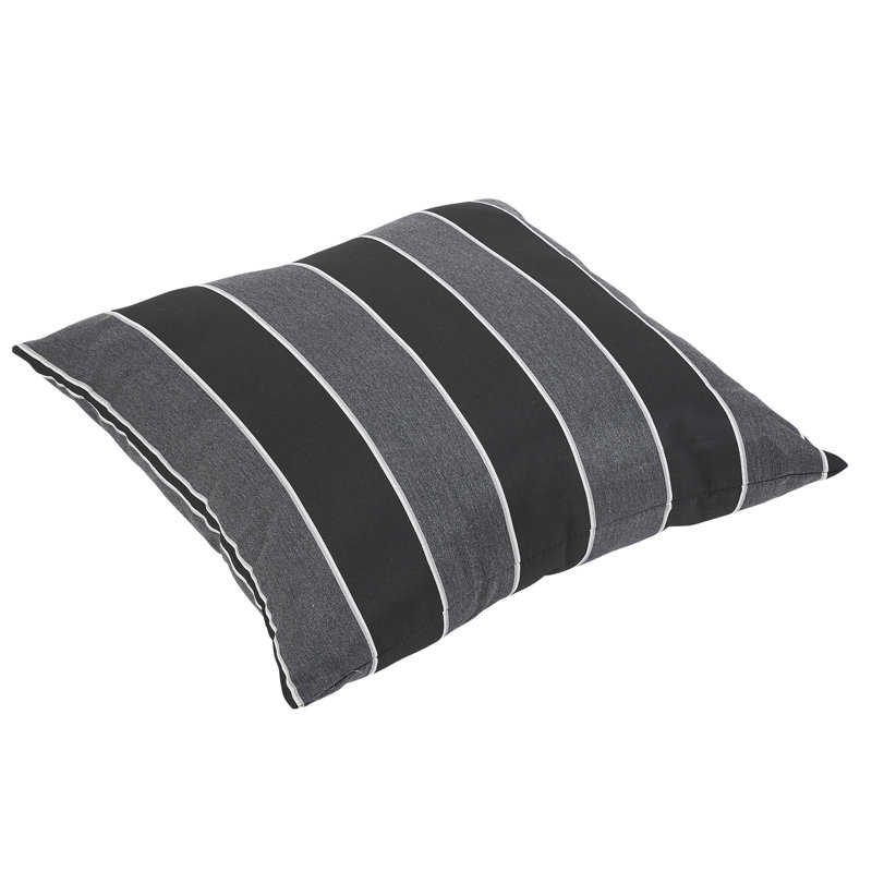 Housse de coussin d'extérieur carré Sunbrella, Gris / Noir