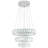 33W Integrated LED Chandeliers, Crystal Stainless Steel Ceiling Lights, Rings Hanging Lights