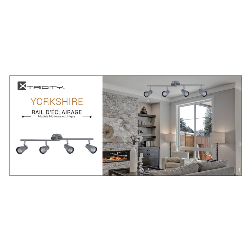 Ensemble de rail d'éclairage 4 lumières 27,95 po Yorkshire