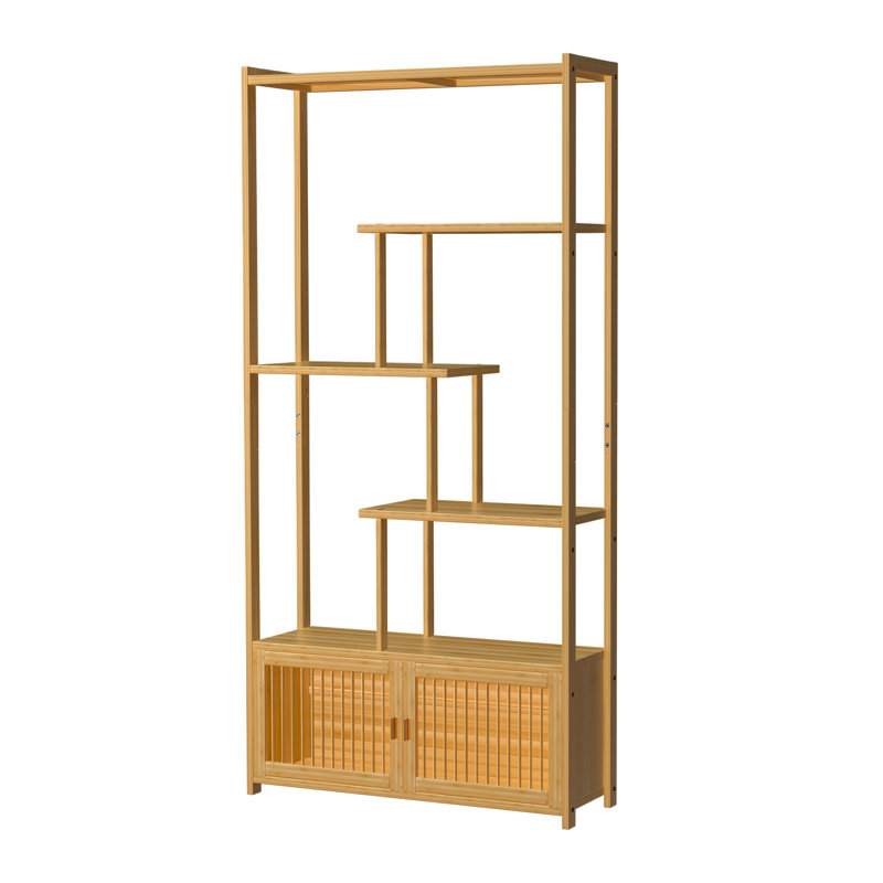 Annecliffe 176cm H x 85.5cm W Bamboo / Rattan Standard Bookcase