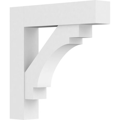 5"W x 30"D x 30"H Standard Merced Architectural Grade PVC Bracket with Block Ends