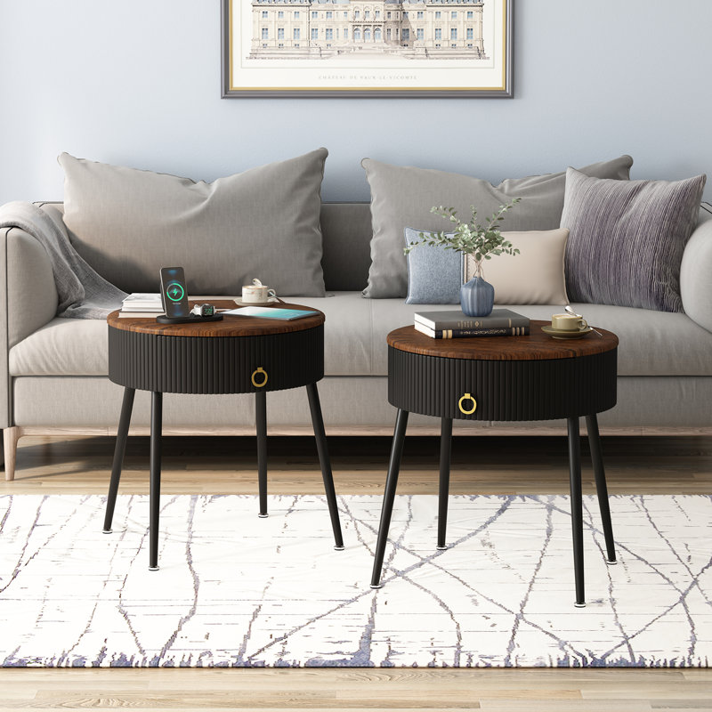 Maykala End Table Set with Storage