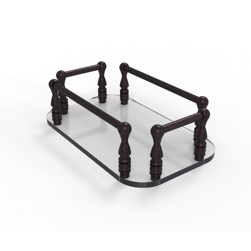 Plat de savon mural à fixation sur le dessus meuble-lavabo, Bronze antique