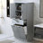 Bathroom Storage Cabinet - With 2 Laundry . Quality , Painted. Adjustable Shelf & And Cabinet. Doors Drawer For Long-term Reliability Furniture.-1089960304