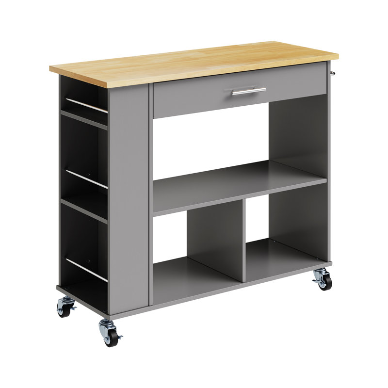 Arbenor Kitchen Island Cart, Gray