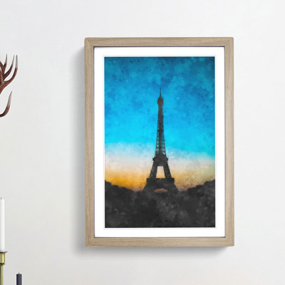 Eifel Tower In Paris France - Single Picture Frame Painting on MDF
