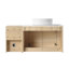 Meuble-lavabo mural 42 po avec lavabo d'art en céramique et 1 tablette de rangement, 2 portes à fermeture douce, emballage KD, contreplaqué-462831939