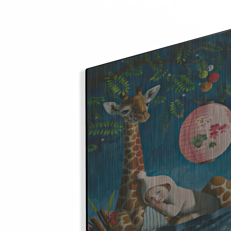  «Giraffe with Baby» par Heather Gauthier, art mural en métal, 12 po x 16 po, H 16 po x l 12 po
