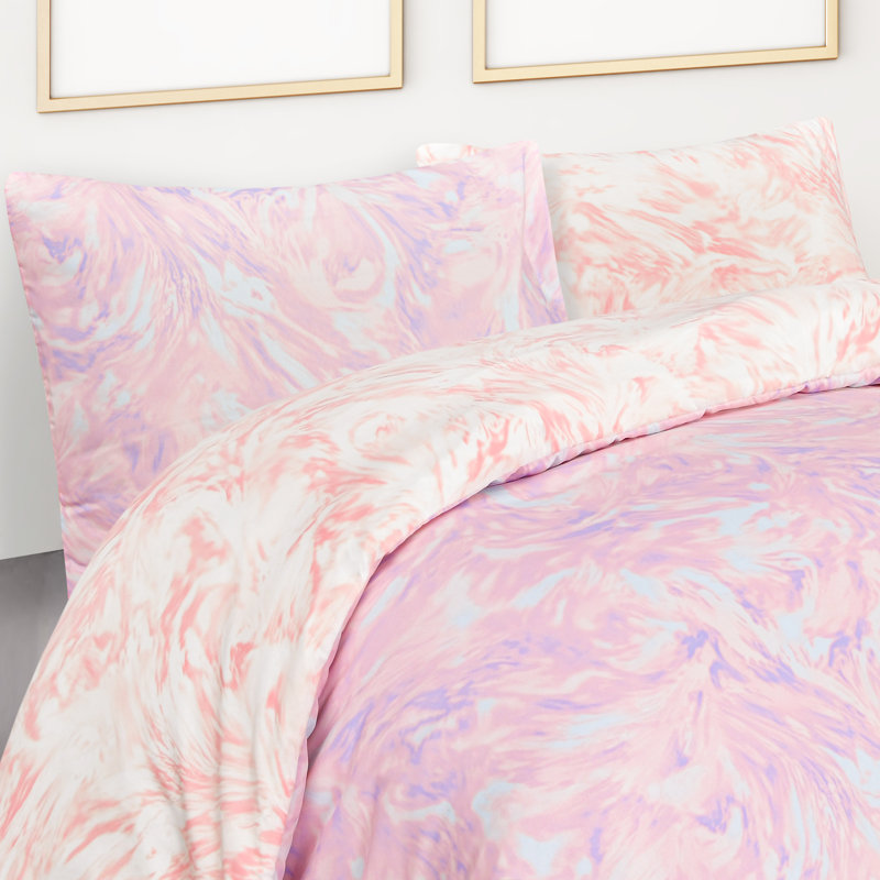 Microfiber Marble Duvet Cover Set with Pillowcases Included, Single Duvet Cover Set + 1 Standard Pillowcase